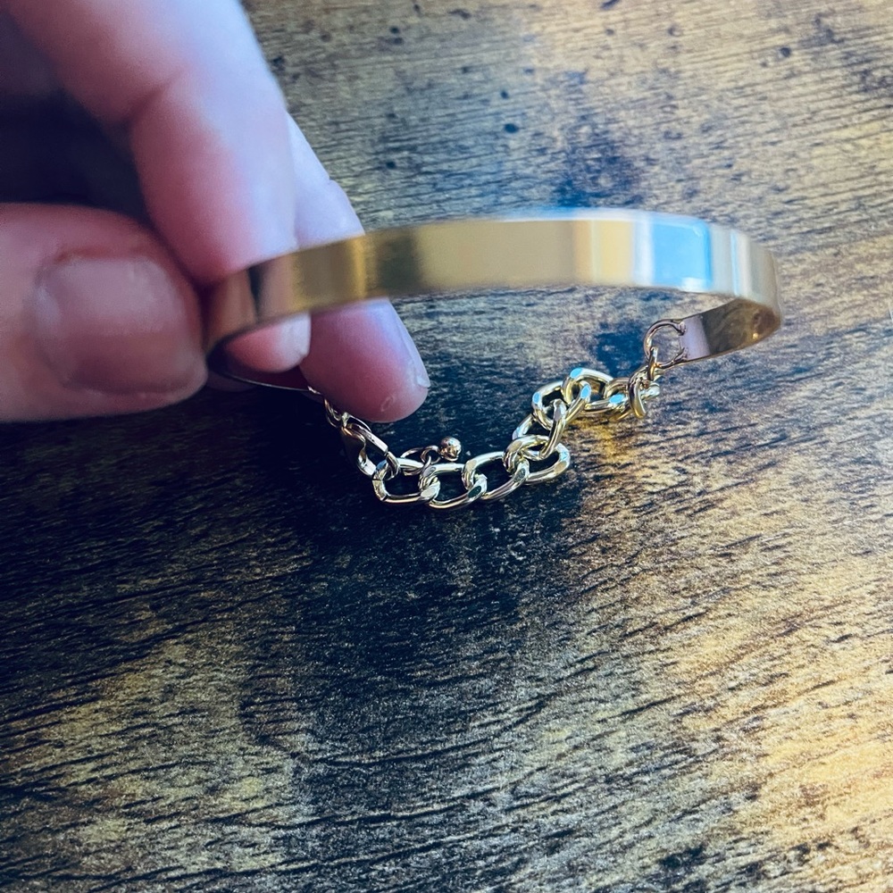 Madewell | Gold Bangle Chain Bracelet | Size Small